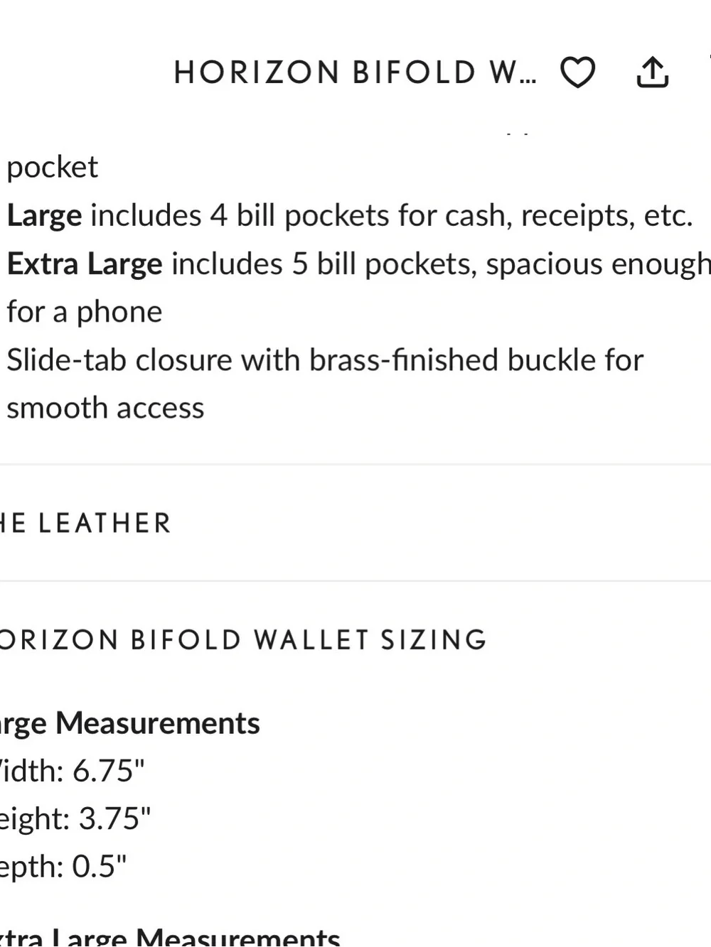 Portland Leather vintage Tan Leather Long Wallet with Gold-Tone H Closure.